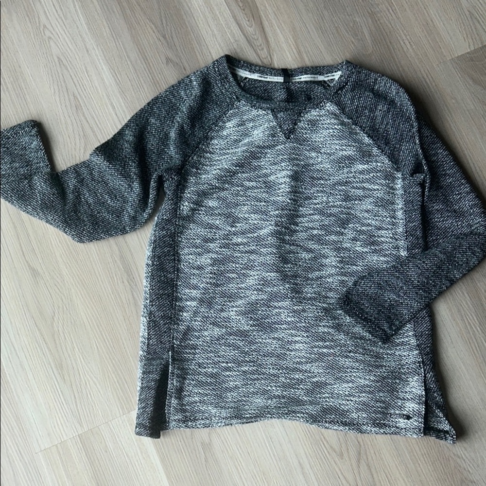 Calvin Klein Performance Women's Knit Sweater S Gray Marled Classic Pullover